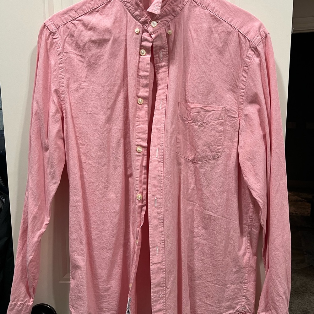 H&M Casual Salmon Button-Down Shirt, Men’s Medium